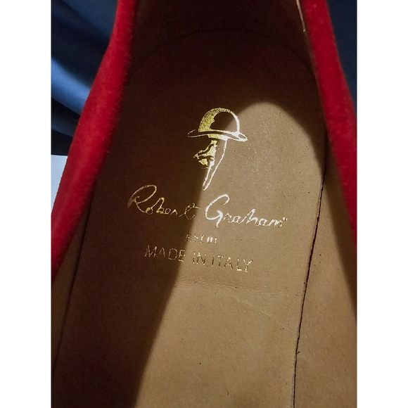 Robert Graham Italian Men's 8 M Sandhills Red Suede Leather Loafers  NWT - Picture 6 of 8